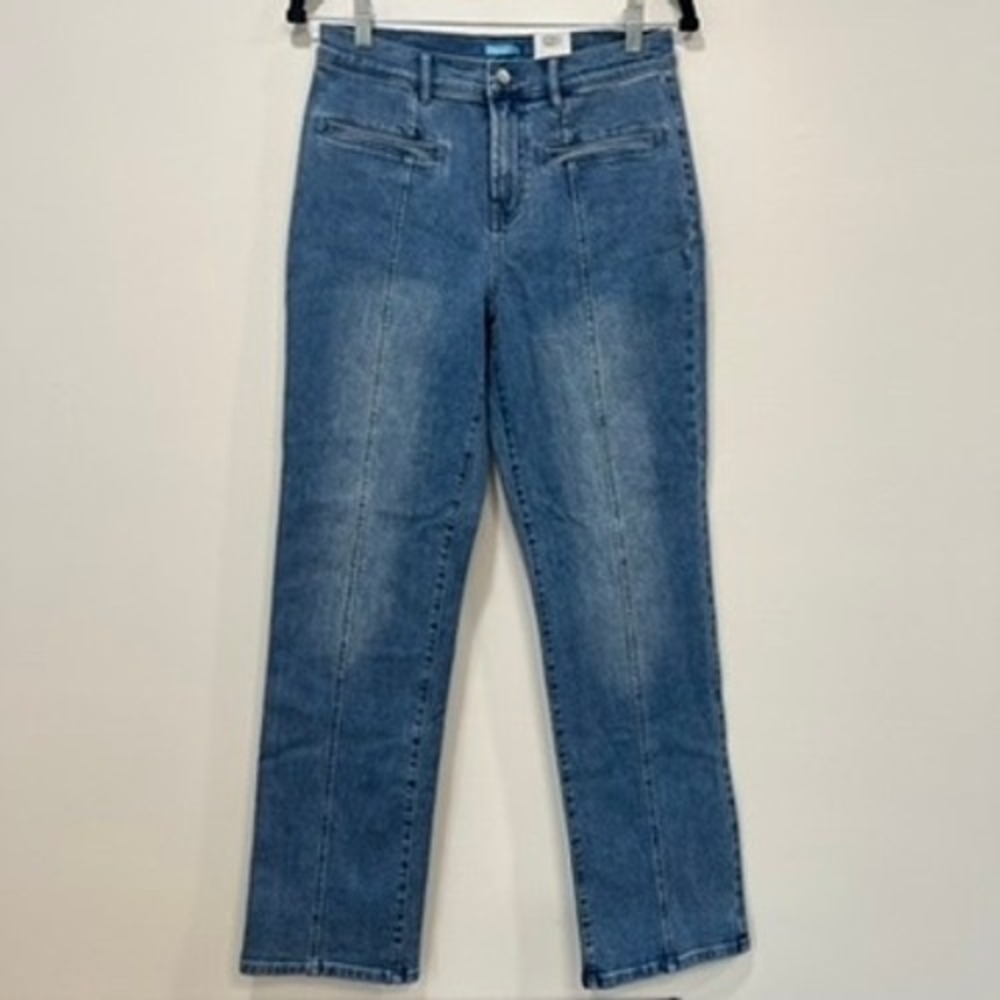 J Mclaughlin Emmie Jeans 4 NWT $178 Dark‎ Wash Blue Denim Stretch Cotton Solid